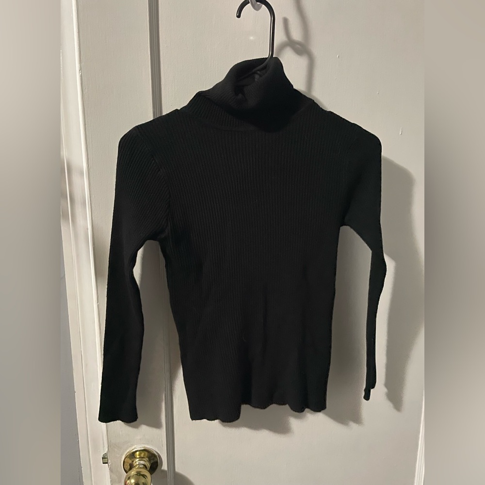 Large black turtle neck